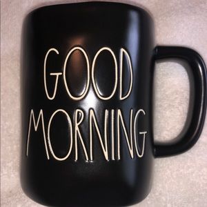 Rae Dunn black mug Good Morning New without tags
